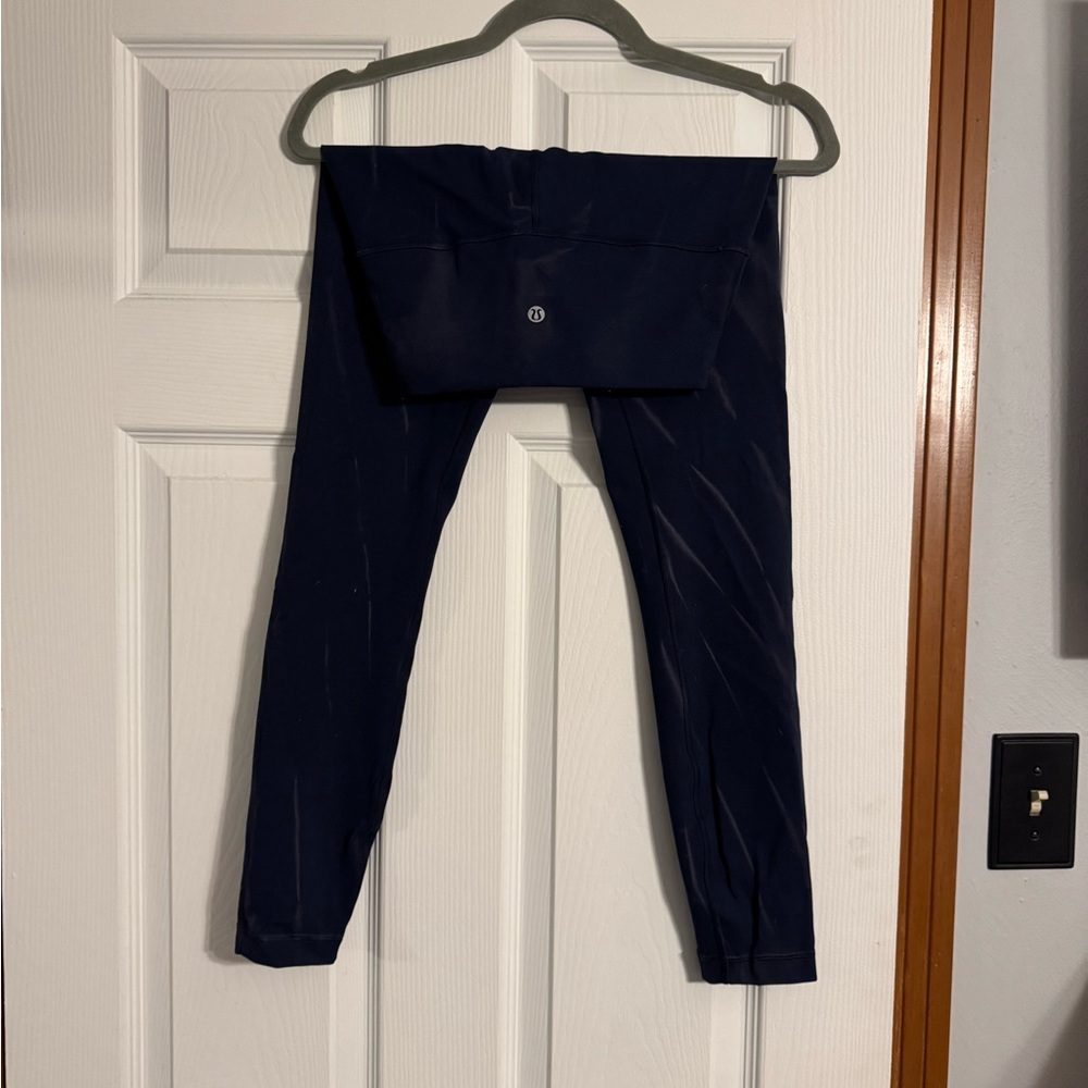 Lululemon Sun-bleached Navy Wunder under HR leggings